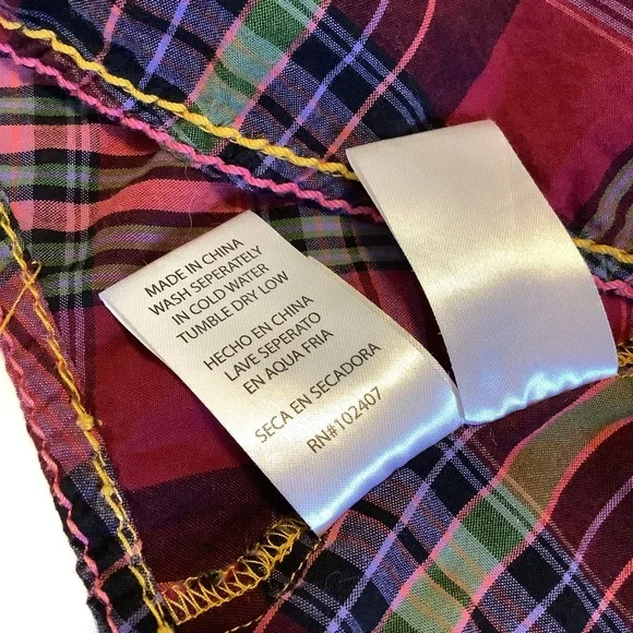 EUC LS plaid top by Roar - Picture 13 of 15